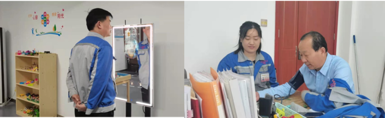 大家體驗了智能血壓計、魔鏡等儀器設(shè)備